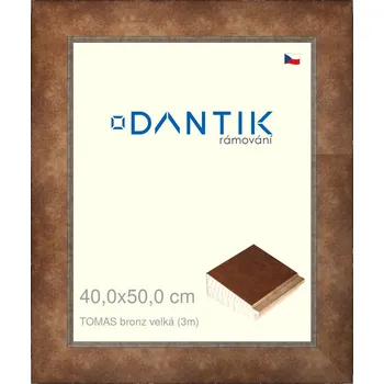 Rám na obraz DANTIK rámeček 40x50 | TOMAS bronz velká (Plexi Čiré) (Vyrobeno s láskou u nás v DANTIKU)