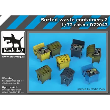 Plastikový model Blackdog 1/72 Sorted waste containers No.2