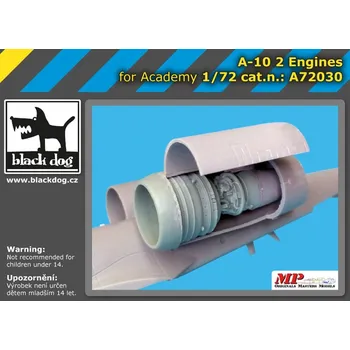 Plastikový model Blackdog 1/72 A-10 - 2 engines (ACAD)