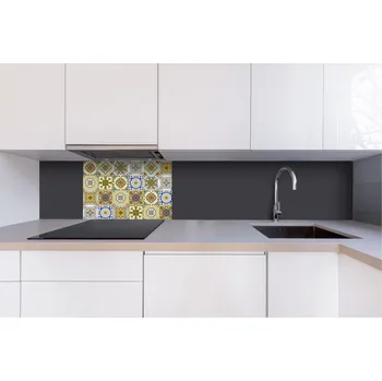 Obklad DIMEX | Dibond za kuchyňskou linku DBW-06040-164 | 60 x 40 cm | Žluté kachličky + Dibond deska za kuchyňskou linku DIMEX v rozměru 60 x 40 cm, motiv Žluté kachličkyv rozměru