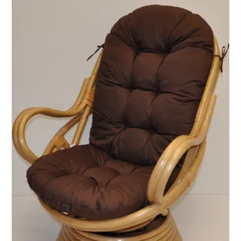 Podsedák Axin Trading s.r.o. Polstr na křeslo Swivel hnědý kepr