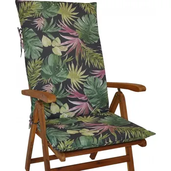 Axin Trading s.r.o. Polstr na teakové zahradní křeslo UNI vysoké - UNIKO list Monstera