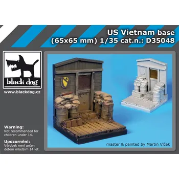 Plastikový model Blackdog 1/35 US Vietnam base (65x65 mm)