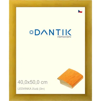 Rám na obraz DANTIK rámeček 40x50 | LEDVINKA žlutá (Sklo Čiré) (Vyrobeno s láskou u nás v DANTIKU)