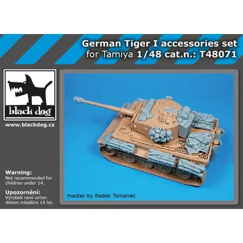Plastikový model Blackdog 1/48 German Tiger I accessories set (TAM)