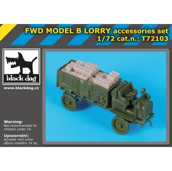 Plastikový model Blackdog 1/72 FWD model B Lorry accessories set (RODEN)