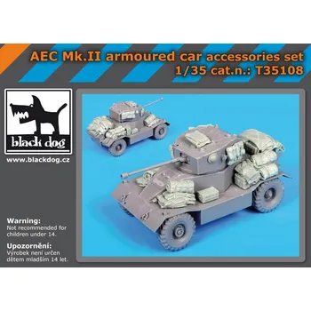Plastikový model Blackdog 1/35 AEC Mk.II armoured car accessories set (MINA)