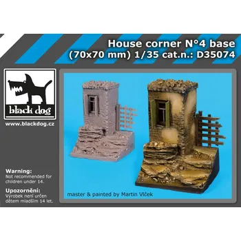 Plastikový model Blackdog 1/35 House corner base No.4 (70x70 mm)