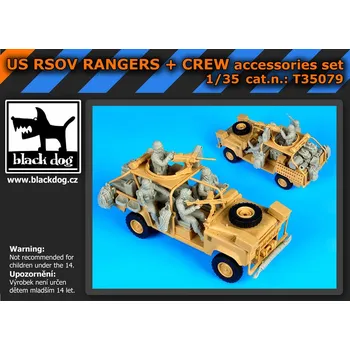 Plastikový model Blackdog 1/35 US RSOV Rangers & Crew accessor.set (HOBBYB)