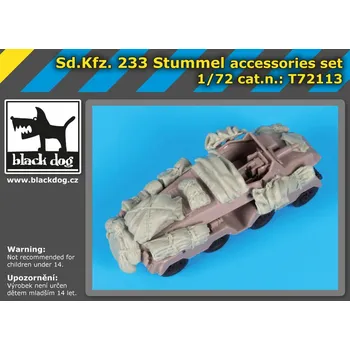 Plastikový model Blackdog 1/72 Sd.Kfz 233 Stummel accessories set (RODEN)