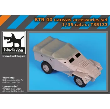 Plastikový model Blackdog 1/35 BTR 40 canvas accessories set (TRUMP)