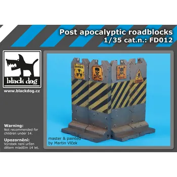 Plastikový model Blackdog 1/35 Post apocalyptic roadlblocks (4 pcs.)