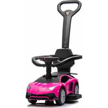 Odrážedlo Mamido Dětské odrážedlo auto s vodící tyčí Lamborghini Aventador SV růžové