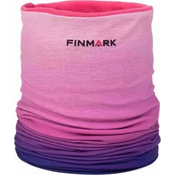 Nákrčník Multifunkční šátek Finmark MULTIFUNCTIONAL SCARF WITH FLEECE UNI Růžová, Fialová, Černá