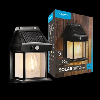 Dekorativní svítidlo Svítidlo solární ML-WS128 LED nástěnné + IR senzor