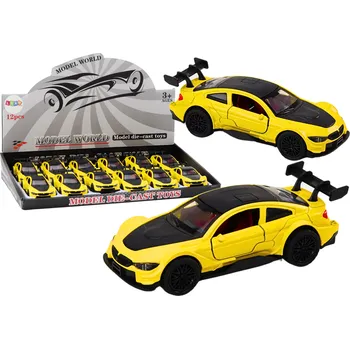 autíčko LEAN Toys Hračka Auto Sportovní auto 1:32 Třecí pohon Kovová žlutá