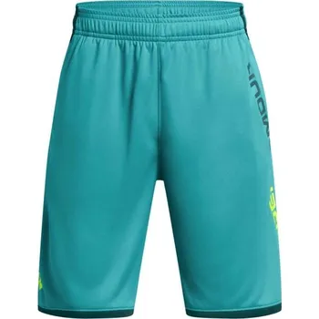 Chlapecké kraťasy Chlapecké kraťasy Under Armour STUNT 3.0 ylg Tyrkysová, Reflexní neon