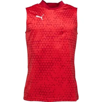 Pánské tílko Pánské fotbalové tílko Puma TEAMCUP TRAINING JERSEY TOP S Červená, Bílá