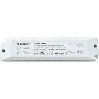 Příslušenství pro svítidlo Deko-Light napájení (CV, DC) stmívatelné - BASIC, DIM, CV, LCP40AD-1H12V 862253