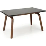 Jídelní rozkládací stůl LOZANO 140/200 cm černý mramor/ořech
