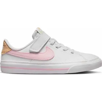 Dívčí tenisky Dětské boty Nike COURT LEGACY 10.5C Bílá, Růžová, Oranžová