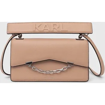 Kabelka Kožená kabelka Karl Lagerfeld 245W3028 růžová 03X, vel. ONE SIZE