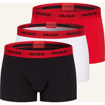 Pánské oblečení Hugo Pánské Boxerky, 3 Kusy V Balení, bílá / černá / červená, 54
