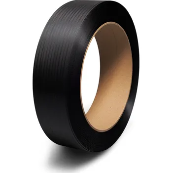 Stahovací páska UNIPACK Polypropylenová páska - 12 x 0.5 mm, 3000 m, až 150 kg v tahu Vázací páska: PP, rozměr 12x0.50mm, černá, pevnost 1250N, návin 3 km