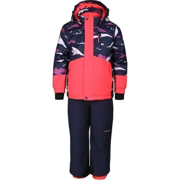 Sportovní oblečení Dětský lyžařský set ALPINE PRO LARQO 116-122 Tmavě modrá, Růžová