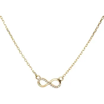 Náhrdelník Dámský náhrdelník ze žlutého zlata s nekonečnem 39-44cm ZLNAH173F + DÁREK ZDARMA