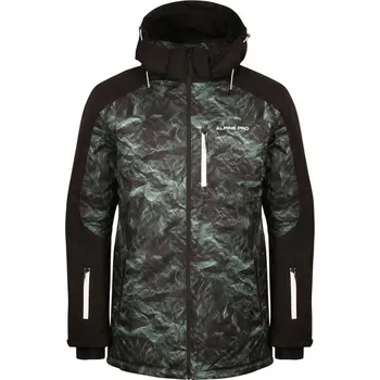 Pánská bunda ALPINE PRO FEDAR XXL Černá, Zelená
