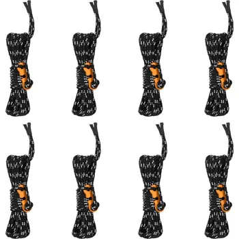 Outdoor vaření vidaXL Stanová lanka s napínáky reflexní 8 ks 4 m 4 mm [4008133] Barva: Černá