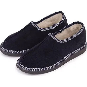 Dámská zimní obuv Vlnka Kožené bačkory s ovčí vlnou salašky tmavě modrá velikost obuv dospělí 37