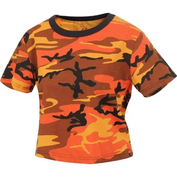 Dámské tričko ROTHCO Triko dámské krátké CROP URBAN CAMO ORANGE XXL URBAN CAMO ORANGE