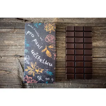 Čokoláda Cokoladalyra.cz PRO PANÍ UČITELKU Hořká 70% čokoláda 90 g