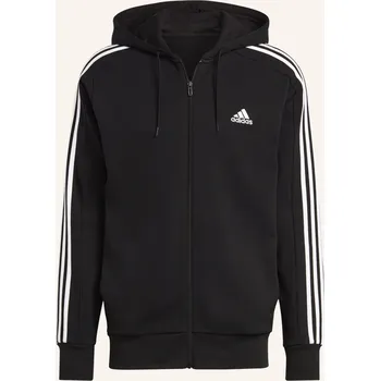 Pánská mikina Adidas Pánská Mikinová Bunda Essentials, černá / bílá, XL