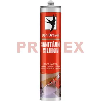 stavební silikon Den Braven Sanitární silikon - 280 ml stříbřitě šedá , kartuše _30217RL