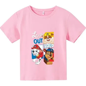 Dívčí tričko Tlapková patrola Dětské tričko s motivem animované pohádky "Tlapková patrola" Barva: růžová (Laugh out loud), Velikost: 100/4T