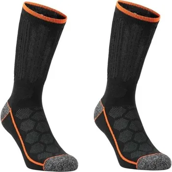 Pánské ponožky Pracovní ponožky BLACK & DECKER SOCKS 2P 47/49 Černá, Šedá, Oranžová
