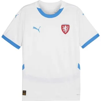 Pánská replika fotbalového dresu Puma FACR AWAY JERSEY REPLICA XL Bílá, Světle modrá