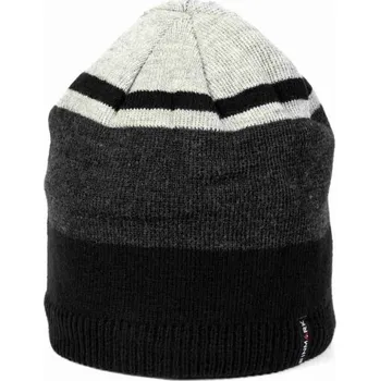 Čepice Zimní pletená čepice Finmark WINTER HAT OS Černá, Tmavě šedá, Bílá