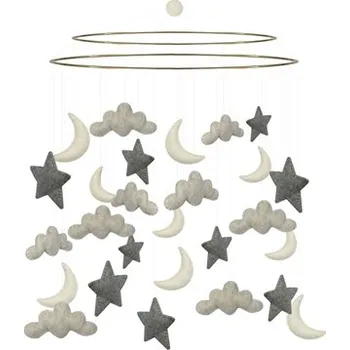 Kolotoč nad postýlku Velký kolotoč nad postýlku šedá noční obloha