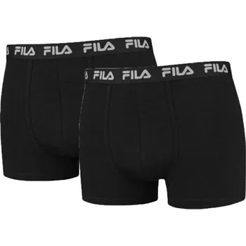 Boxerky Pánské boxerky Fila MAN BOXERS 2 PACK M Černá, Šedá