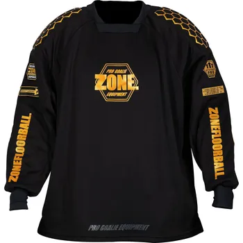 Florbalový dres Zone floorball Goalie sweater PRO3 SUPERWIDE black/gold Brankářský dres L, černá / zlatá
