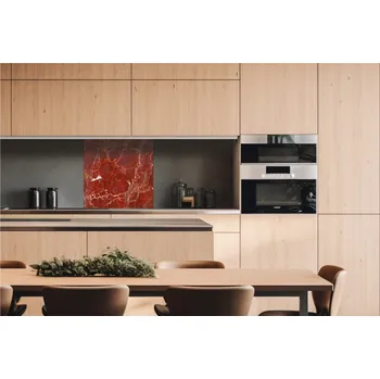 Obklad DIMEX | Dibond za kuchyňskou linku DBW-06060-275 | 60 x 60 cm | Textura červeného mramoru + Dibond deska za kuchyňskou linku DIMEX v rozměru 60 x 60 cm, motiv Textura červeného mramoru
