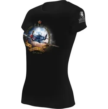 Dámské tričko ANTONIO Triko dámské SPITFIRE MK.VIII ČERNÉ XXL ČERNÁ - BLACK