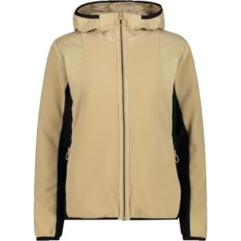 Dámská mikina Dámská mikina CMP WOMAN JACKET FIX HOOD 38 Béžová, Černá