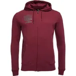 Pánská mikina Umbro FW TERRACE ZIP S Vínová, Tmavě šedá
