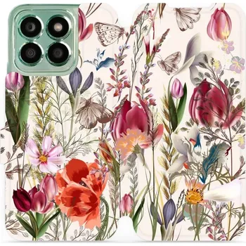 Pouzdro na mobilní telefon Flipové pouzdro Mobiwear - Honor X8b - MP01S Rozkvetlá louka (Knížkové flip pouzdro, obal, kryt na mobil Honor X8b - MP01S Rozkvetlá louka, materiál Umělá kůže + TPU - ochrana 360°, stojánek, silikonová vanička, magnetické zavírání)