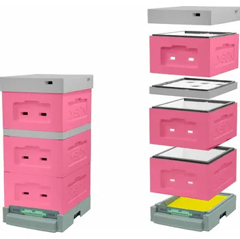 Lysoň Polystyrenový úl 39 x 24 lakovaný, varroadno - typ II - růžová